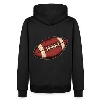 Football américain Peau de porc Sport États-Unis - Sweat à capuche Premium bio Homme - noir - Dos - Nico (187cm)