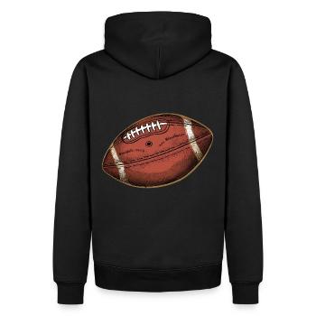 Football américain Peau de porc Sport États-Unis - Sweat à capuche Premium bio Homme - noir - Dos - Nico (187cm)
