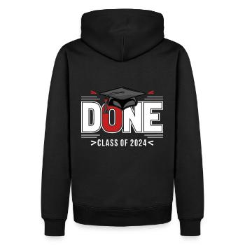 Abschlussklasse 2024 Abschlussfeier Schule - Männer Premium Bio Hoodie - Schwarz - Hinten - Nico (187cm)