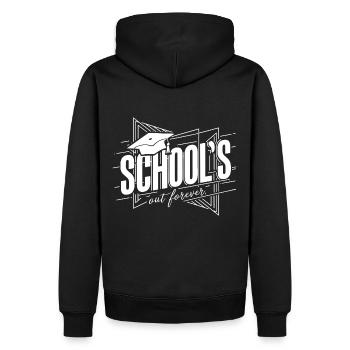 L’école Schulabschluss Abschlussfeier est terminée pour toujours - Sweat à capuche Premium bio Homme - noir - Dos - Nico (187cm)
