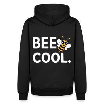 Abeilles : Drôle de dicton pour les apiculteurs, apiculteurs - Sweat à capuche Premium bio Homme - noir - Dos - Nico (187cm)