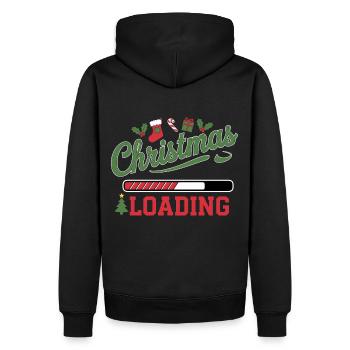 Christmas Loading Ladebalken Weihnachten - Männer Premium Bio Hoodie - Schwarz - Hinten - Nico (187cm)