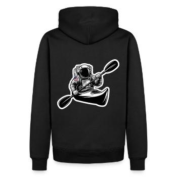 Kayak Astronaute Aventure Plein Air - Sweat à capuche Premium bio Homme - noir - Dos - Nico (187cm)
