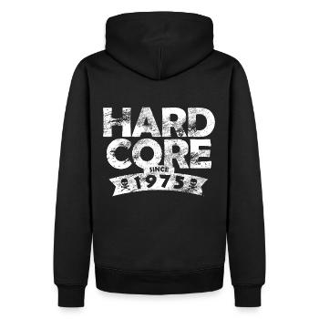 Hard Core Since 1975 - 50. Geburtstag - Männer Premium Bio Hoodie - Schwarz - Hinten - Nico (187cm)