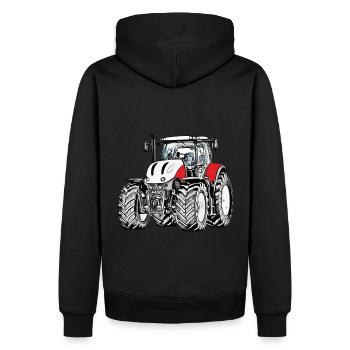 Cool Guys Driving Tractor Tractor Boys Kids - Sweat à capuche Premium bio Homme - noir - Dos - Nico (187cm)