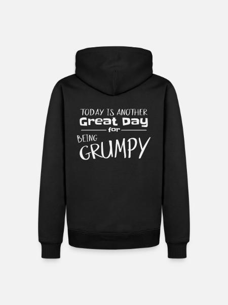 Schon wieder grummelig schlechte Laune Geschenk - Männer Premium Bio Hoodie - Schwarz