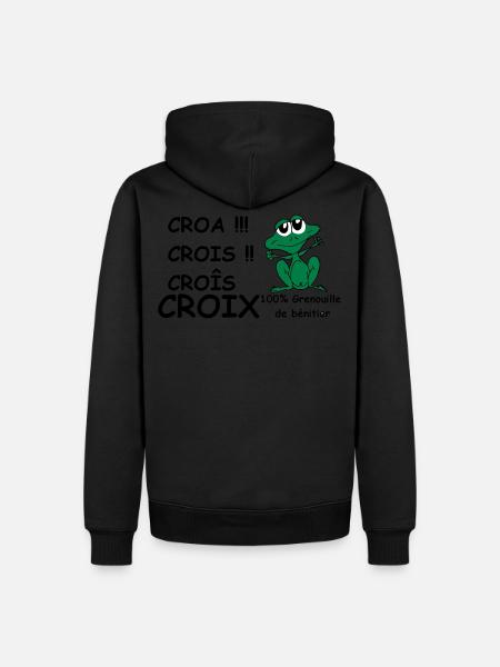 100% Frosch aus dem Weihwasserbecken - Männer Premium Bio Hoodie - Schwarz