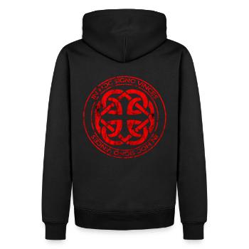 Noeud celtique père fille - Sweat à capuche Premium bio Homme - noir - Dos - Nico (187cm)