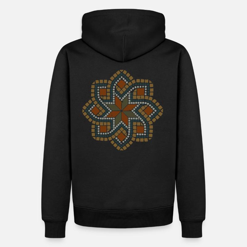 Mosaik Design - Männer Premium Bio Hoodie - Schwarz