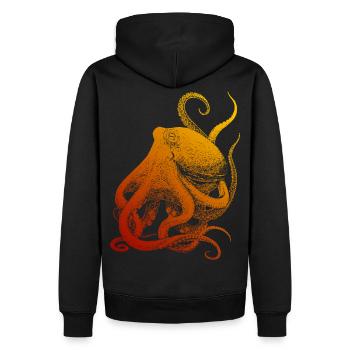 Diver holiday diving reef coral octopus - Men’s Premium Organic Hoodie - black - Back - Nico (187cm)
