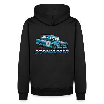 Course de DDR - Sweat à capuche Premium bio Homme - noir - Dos - Nico (187cm)
