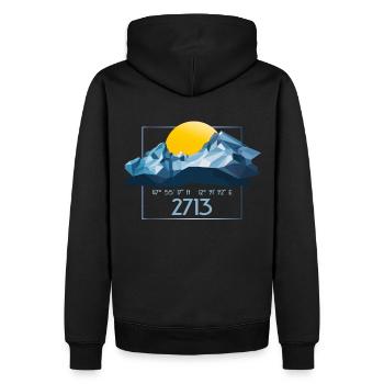 Bayern Watzmann escalade de basse poly 2713 m - Sweat à capuche Premium bio Homme - noir - Dos - Nico (187cm)