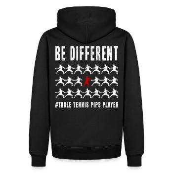 Ping-pong Noppen Raquettes de ping-pong - Sweat à capuche Premium bio Homme - noir - Dos - Nico (187cm)