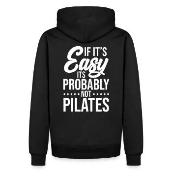 Si c'est facile, ce n'est probablement pas un cadeau Pilates - Sweat à capuche Premium bio Homme - noir - Dos - Nico (187cm)