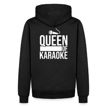 Queen Of Karaoke Gift Singing Party Women - Men’s Premium Organic Hoodie - black - Back - Nico (187cm)