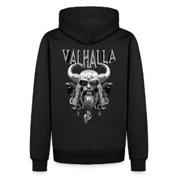 Wikinger Walhalla Odin Geschenk - Männer Premium Bio Hoodie - Schwarz - Hinten - Nico (187cm)