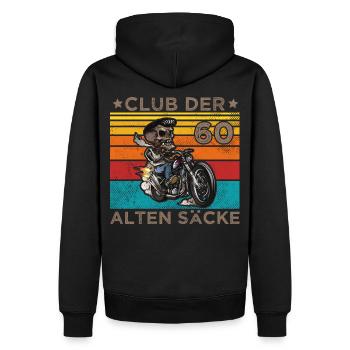 CLUB DER ALTEN SÄCKE - 60 Jahre Geburtstag - Männer Premium Bio Hoodie - Schwarz - Hinten - Nico (187cm)