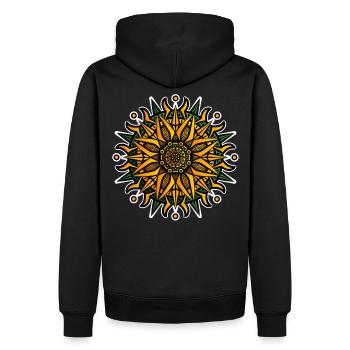 MANDALA PSYCHEDELIC - Sweat à capuche Premium bio Homme - noir - Dos - Nico (187cm)