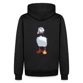 Macareux pingouin plongeur - macareux - Sweat à capuche Premium bio Homme - noir - Dos - Nico (187cm)