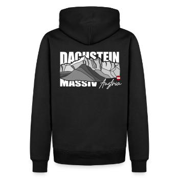 Haute Dachstein Autriche Schladming Styrie mountain - Sweat à capuche Premium bio Homme - noir - Dos - Nico (187cm)