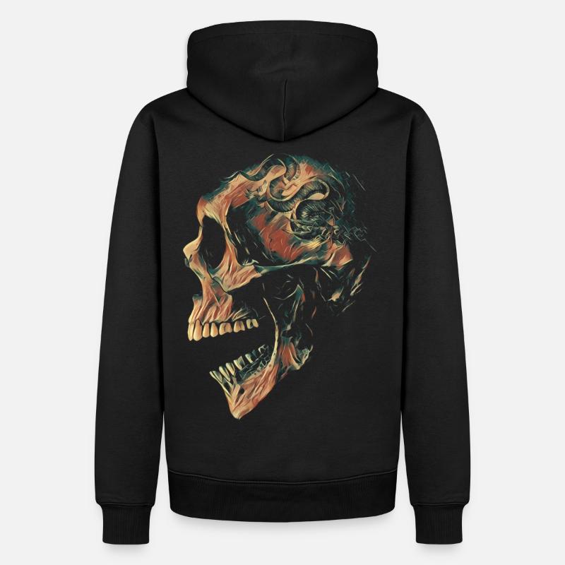 Camo Skull - Sweat à capuche Premium bio Homme - noir