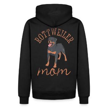 Rottweiler Rottie Maman maman mère Vintage - Sweat à capuche Premium bio Homme - noir - Dos - Nico (187cm)