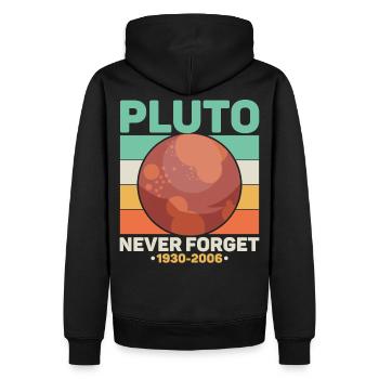 Pluto Never Forget Science Space Retro - Sweat à capuche Premium bio Homme - noir - Dos - Nico (187cm)