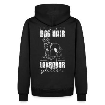 Labrador Labbi Cheveux de chien Drôle - Sweat à capuche Premium bio Homme - noir - Dos - Nico (187cm)