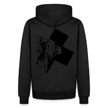 Eskalieren - Männer Premium Bio Hoodie - Schwarz - Hinten - Nico (187cm)