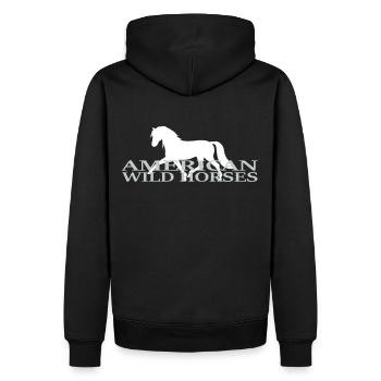 Chevaux, Cheval, Western Equitation, Filles, Équitation - Sweat à capuche Premium bio Homme - noir - Dos - Nico (187cm)