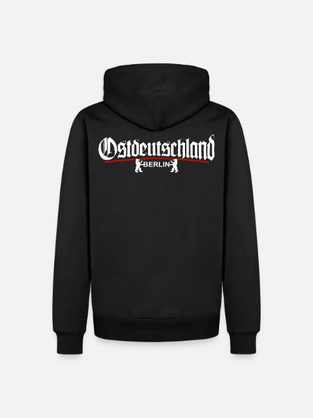 Ostdeutschland - BERLIN - Männer Premium Bio Hoodie - Schwarz