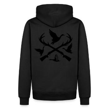 Chasse aux canards Chasse chasse Chasse Chasse Suisse - Sweat à capuche Premium bio Homme - noir - Dos - Nico (187cm)