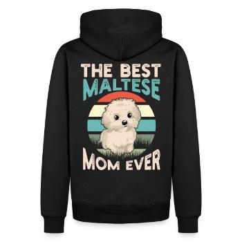 Best Maltese Mom Mama Ever Cute - Männer Premium Bio Hoodie - Schwarz - Hinten - Nico (187cm)