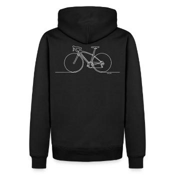 Vélo - Vélo de course Cadeau - Passionné de vélo - Sweat à capuche Premium bio Homme - noir - Dos - Nico (187cm)