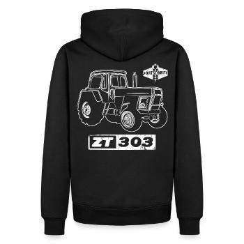 PROGRÈS Tracteur ZT 303 - DDR Machines agricoles - Sweat à capuche Premium bio Homme - noir - Dos - Nico (187cm)