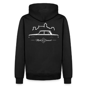 IFA Wartburg 1.3 History Silhouette - Sweat à capuche Premium bio Homme - noir - Dos - Nico (187cm)