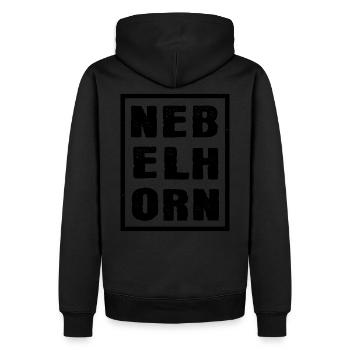 Nebelhorn 2224 m Allgäu Allgäuer Alpen Oberstdorf - Männer Premium Bio Hoodie - Schwarz - Hinten - Nico (187cm)