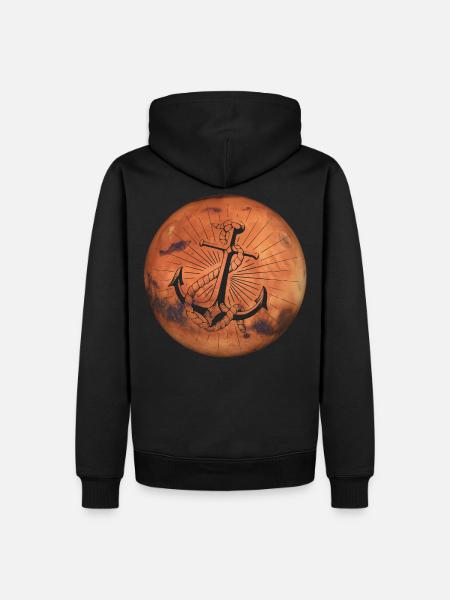 Crazy Mars - Anchor - Men’s Premium Organic Hoodie - black