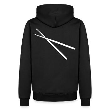 Drum Sticks - Batterie - Batterie - Sweat à capuche Premium bio Homme - noir - Dos - Nico (187cm)