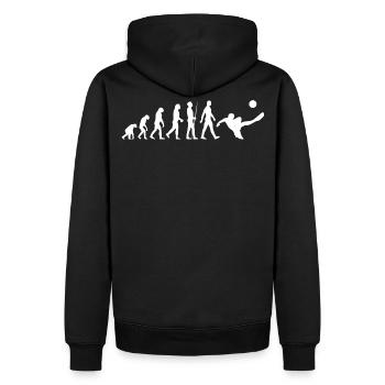 Football - Évolution - Sweat à capuche Premium bio Homme - noir - Dos - Nico (187cm)