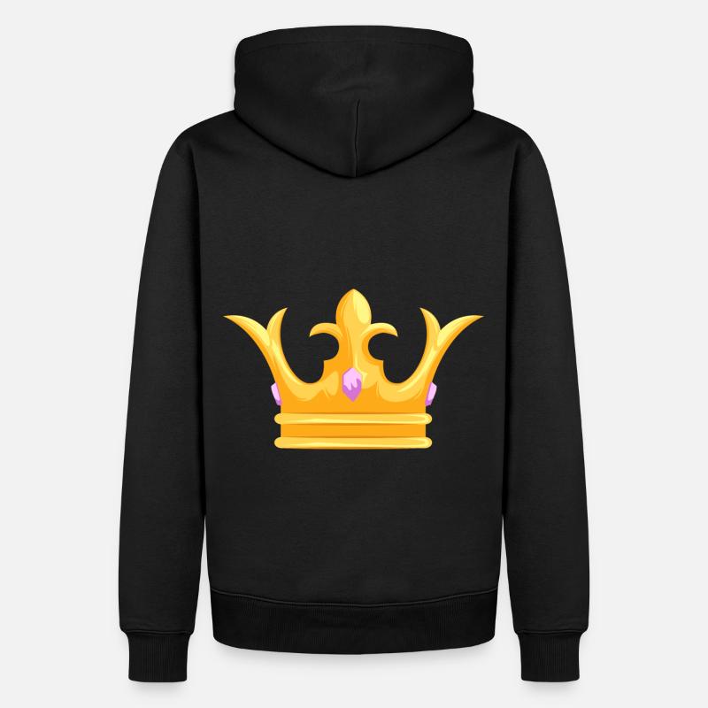 Couronne - Couronne - Sweat à capuche Premium bio Homme - noir