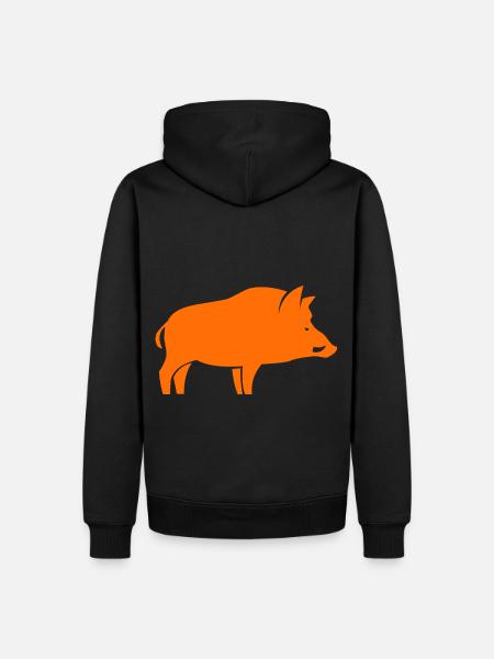 Wild boar hunter - Men’s Premium Organic Hoodie - black