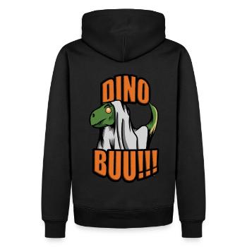 Halloween Dinosaur Ghost - Men’s Premium Organic Hoodie - black - Back - Nico (187cm)