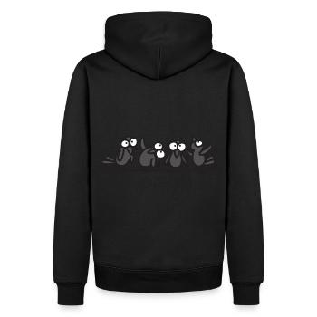 Ew People Cartoon Owls Social Commentary - Men’s Premium Organic Hoodie - black - Back - Nico (187cm)