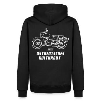 Simson Star SR4-2 - DDR Ostalgie Kultmoped - Männer Premium Bio Hoodie - Schwarz - Hinten - Nico (187cm)