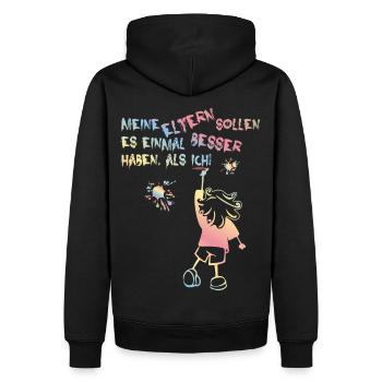 Enfants (Parents-Should-Have-It-Better-Edition) - Sweat à capuche Premium bio Homme - noir - Dos - Nico (187cm)