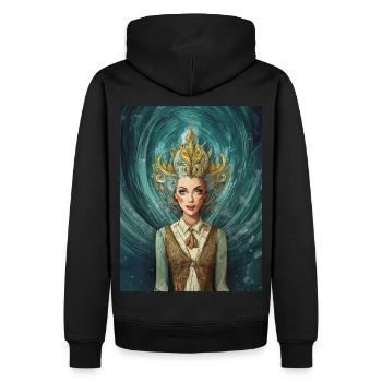 Mad Woman - Rétro - Sweat à capuche Premium bio Homme - noir - Dos - Nico (187cm)