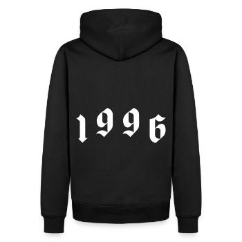 1996 Jahr - Männer Premium Bio Hoodie - Schwarz - Hinten - Nico (187cm)