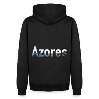 Entdecken Sie lebendige, von der Flagge der - Männer Premium Bio Hoodie - Schwarz - Hinten - Nico (187cm)