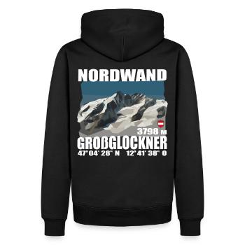 Großglockner 3798 Kärnten Austria Österreich Berg - Männer Premium Bio Hoodie - Schwarz - Hinten - Nico (187cm)